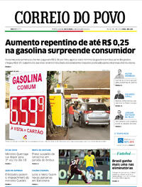 Capa do jornal Correio do Povo 08/10/2021