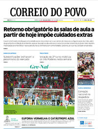 Capa do jornal Correio do Povo 08/11/2021