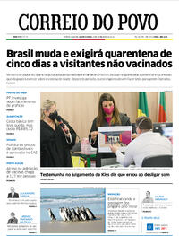 Capa do jornal Correio do Povo 08/12/2021
