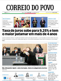 Capa do jornal Correio do Povo 09/12/2021