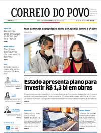 Capa do jornal Correio do Povo 10/06/2021