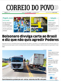 Capa do jornal Correio do Povo 10/09/2021
