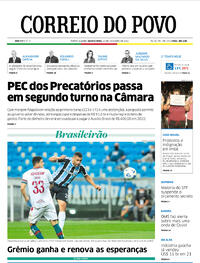 Capa do jornal Correio do Povo 10/11/2021