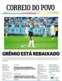 Capa do jornal Correio do Povo 10/12/2021