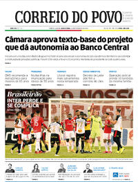 Capa do jornal Correio do Povo 11/02/2021