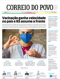 Capa do jornal Correio do Povo 12/04/2021