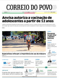Capa do jornal Correio do Povo 12/06/2021
