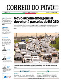 Capa do jornal Correio do Povo 13/02/2021