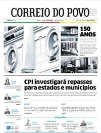Capa do jornal Correio do Povo 14/04/2021