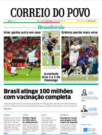 Capa do jornal Correio do Povo 14/10/2021
