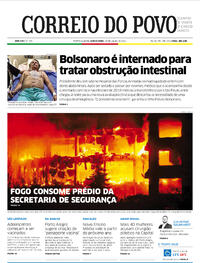 Capa do jornal Correio do Povo 15/07/2021