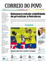 Capa do jornal Correio do Povo 15/10/2021