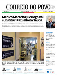 Capa do jornal Correio do Povo 16/03/2021