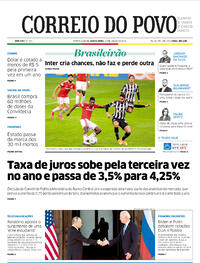Capa do jornal Correio do Povo 17/06/2021