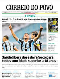 Capa do jornal Correio do Povo 17/11/2021