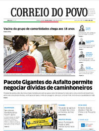Capa do jornal Correio do Povo 19/05/2021