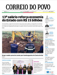 Capa do jornal Correio do Povo 19/11/2021