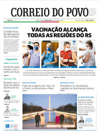 Capa do jornal Correio do Povo 20/01/2021