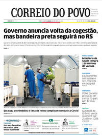 Capa do jornal Correio do Povo 20/03/2021