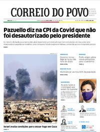 Capa do jornal Correio do Povo 20/05/2021