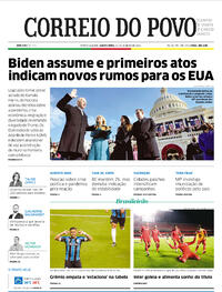 Capa do jornal Correio do Povo 21/01/2021