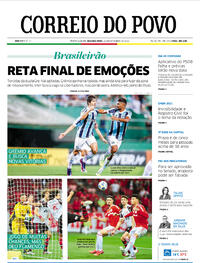 Capa do jornal Correio do Povo 22/11/2021