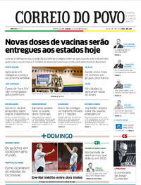 Capa do jornal Correio do Povo 23/01/2021