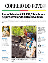 Capa do jornal Correio do Povo 23/06/2021