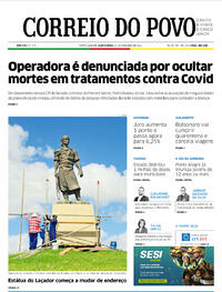 Capa do jornal Correio do Povo 23/09/2021