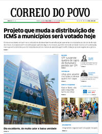 Capa do jornal Correio do Povo 23/11/2021