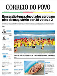 Capa do jornal Correio do Povo 23/12/2021