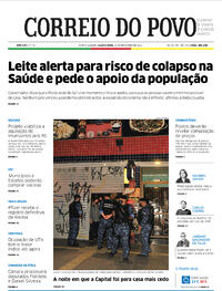 Capa do jornal Correio do Povo 24/02/2021