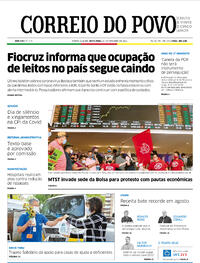 Capa do jornal Correio do Povo 24/09/2021