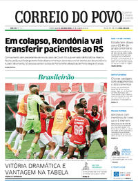 Capa do jornal Correio do Povo 25/01/2021