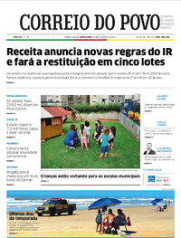 Capa do jornal Correio do Povo 25/02/2021