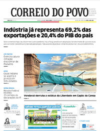Capa do jornal Correio do Povo 25/05/2021