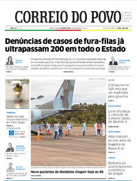 Capa do jornal Correio do Povo 27/01/2021