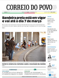 Capa do jornal Correio do Povo 27/02/2021