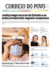 Capa do jornal Correio do Povo 27/04/2021