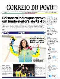 Capa do jornal Correio do Povo 27/07/2021