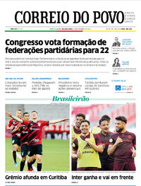 Capa do jornal Correio do Povo 27/09/2021