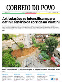 Capa do jornal Correio do Povo 27/12/2021