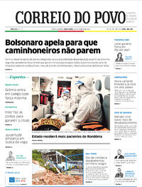 Capa do jornal Correio do Povo 28/01/2021