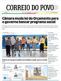 Capa do jornal Correio do Povo 28/09/2021