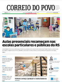 Capa do jornal Correio do Povo 29/04/2021