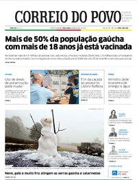 Capa do jornal Correio do Povo 29/06/2021