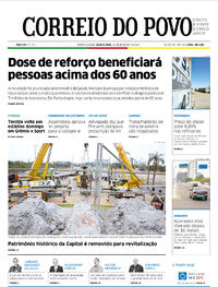 Capa do jornal Correio do Povo 29/09/2021