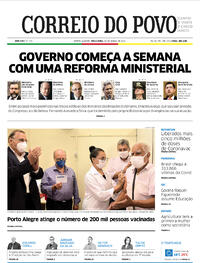 Capa do jornal Correio do Povo 30/03/2021