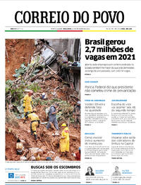 Capa do jornal Correio do Povo 01/02/2022