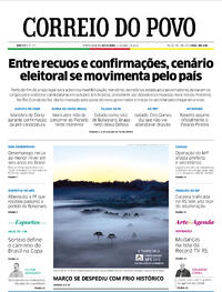 Capa do jornal Correio do Povo 01/04/2022
